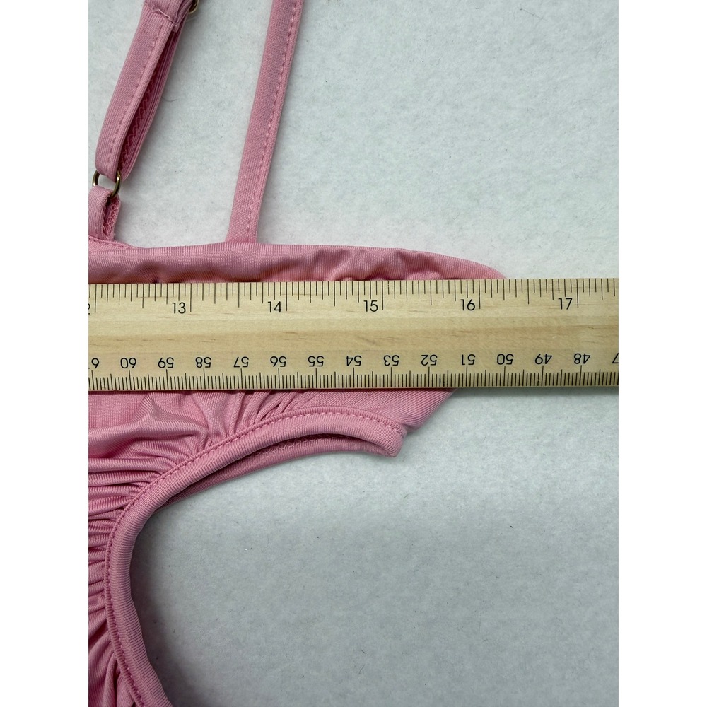 Beginning Boutique Jenna Cut Out Mini Dress Pink Ruched Slit 8 M NWT New - Picture 7 of 9